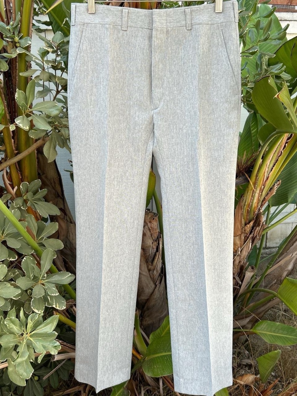 Vintage 1990s Haggar Magic Stretch Dress Pants 33x32 Gray USA NWT